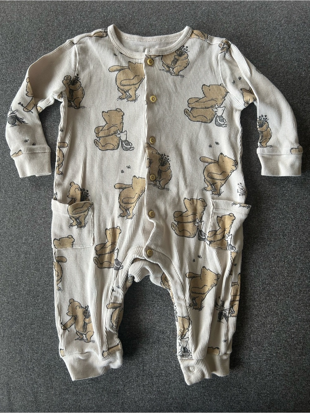 H&M Winnie the Pooh Ribbed Romper
